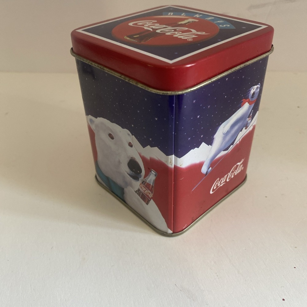 5" "Always Coca-Cola" Polar Bear Tin Can 1994